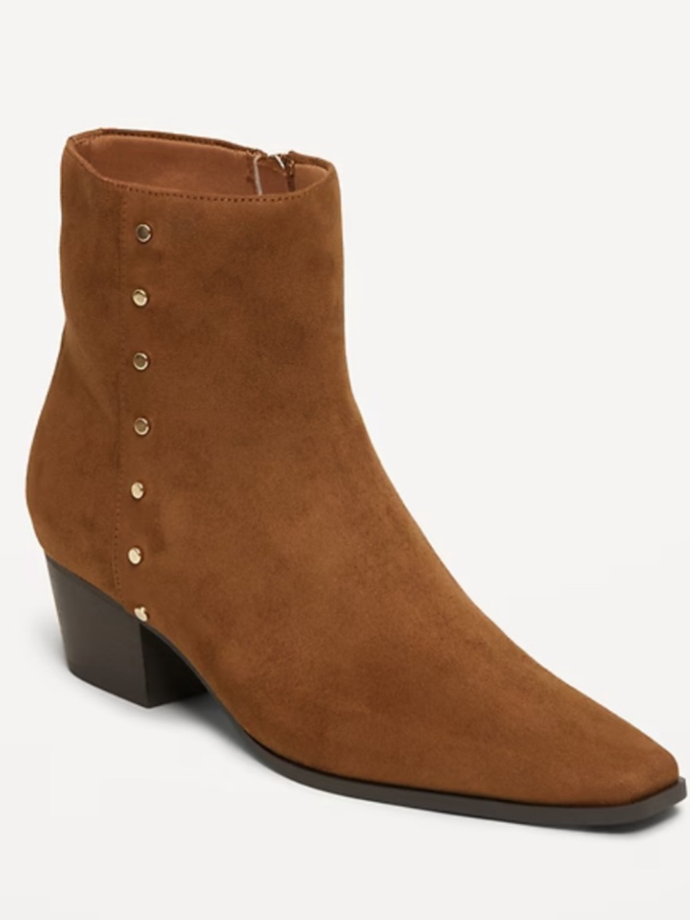 Brown Studed Ankle Boots